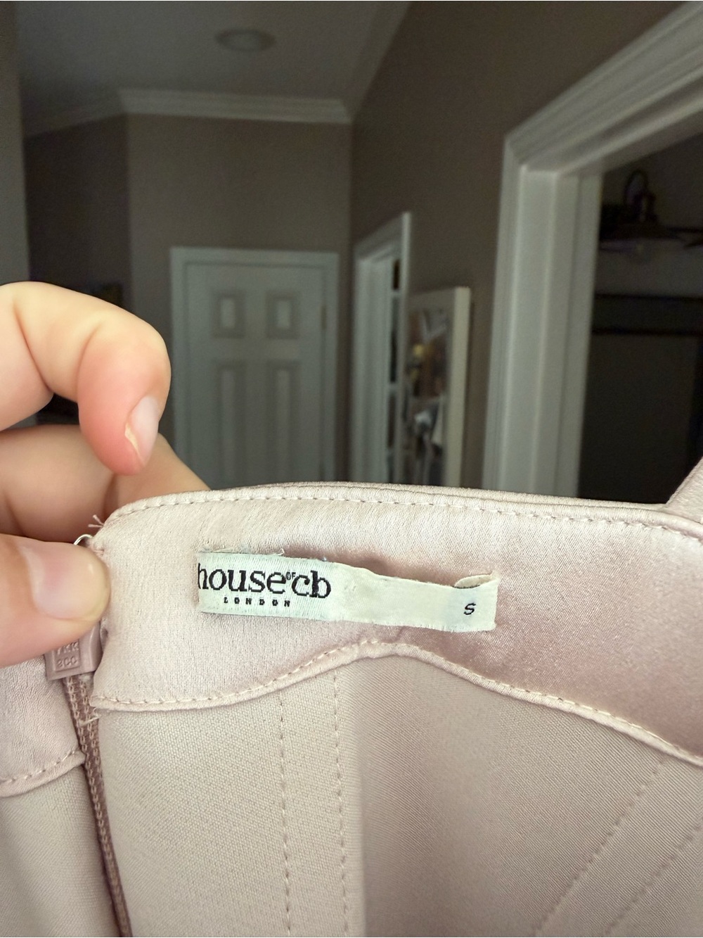 House of CB Blush Pink Strapless Slip Gown - Picture 6 of 6